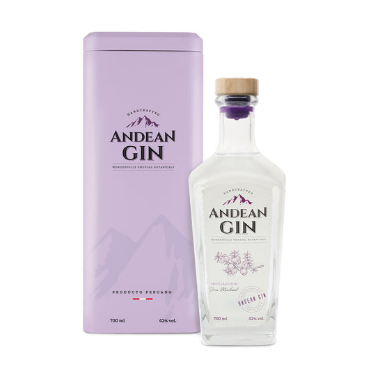 Andean Gin in der schönen Metall-Geschenkbox