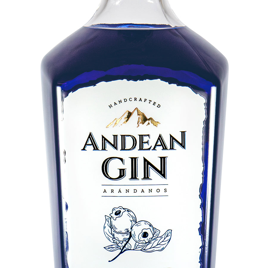 Andean Gin Arándanos in der schönen Metall-Geschenkbox